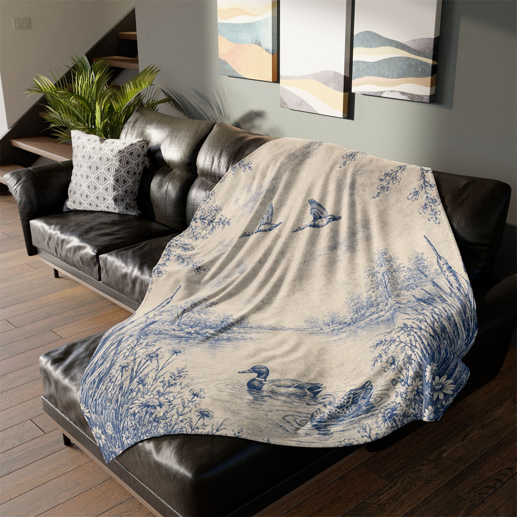 Blue Duck Pond - Plush Throw