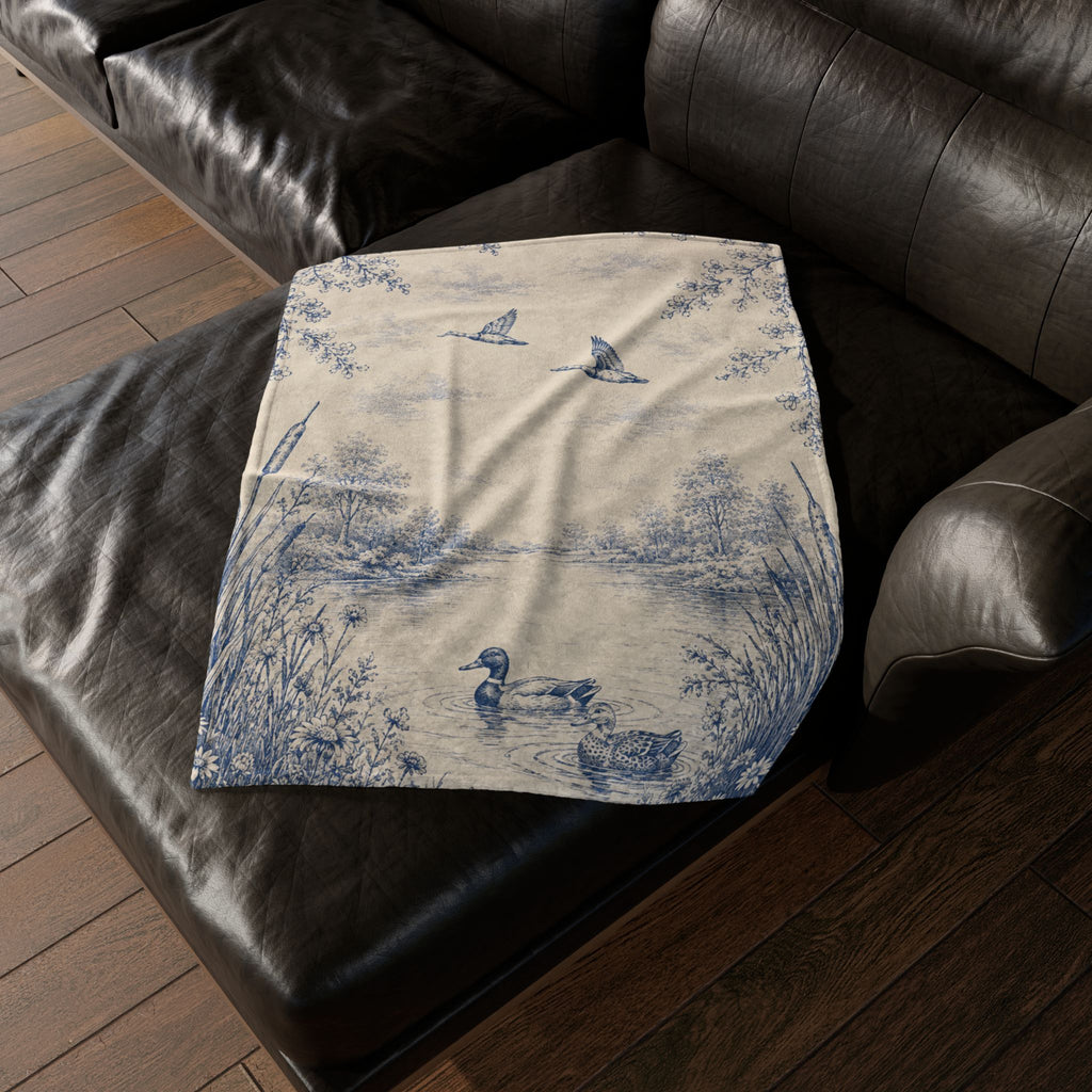 Blue Duck Pond - Plush Throw