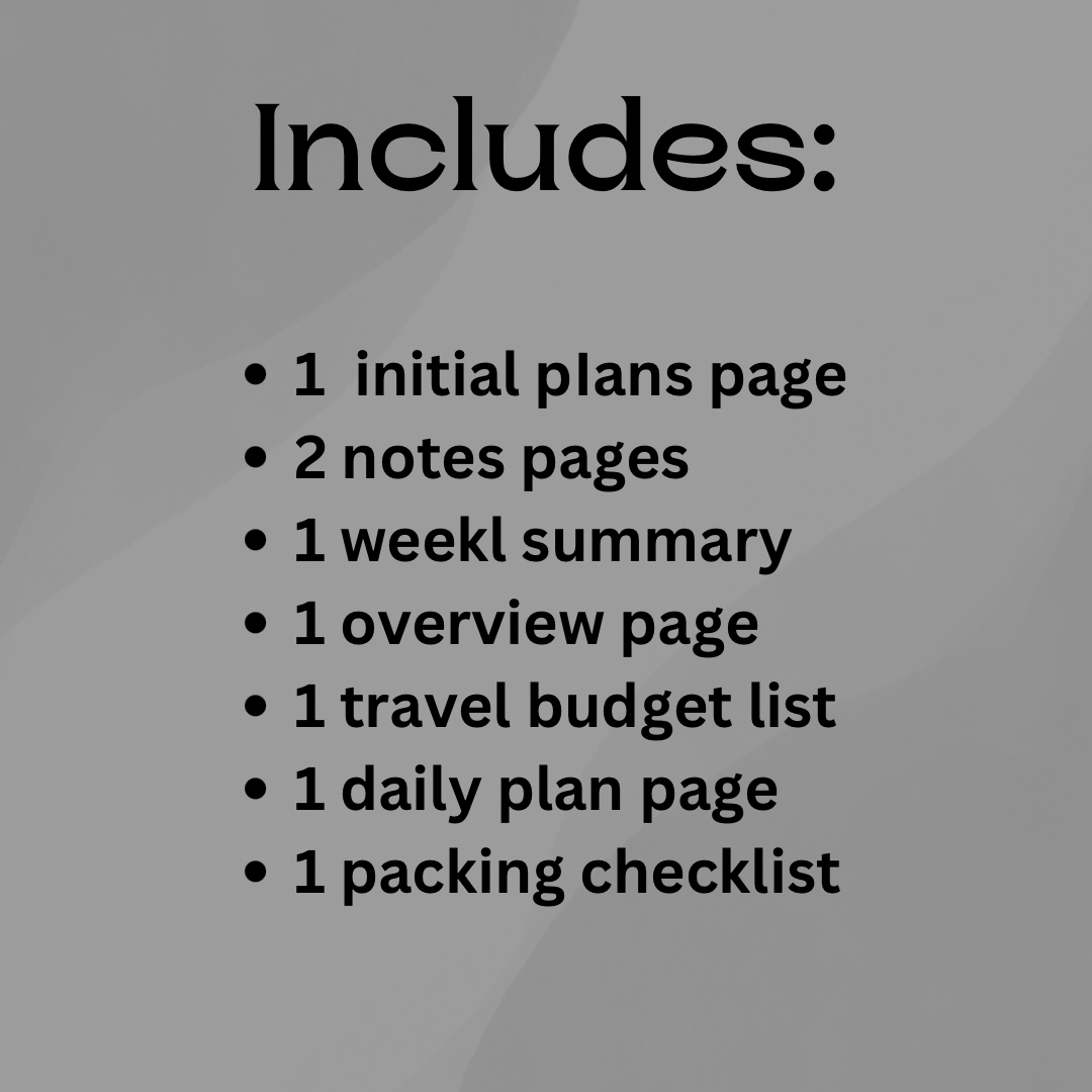 Travel Planner (Digital Download)